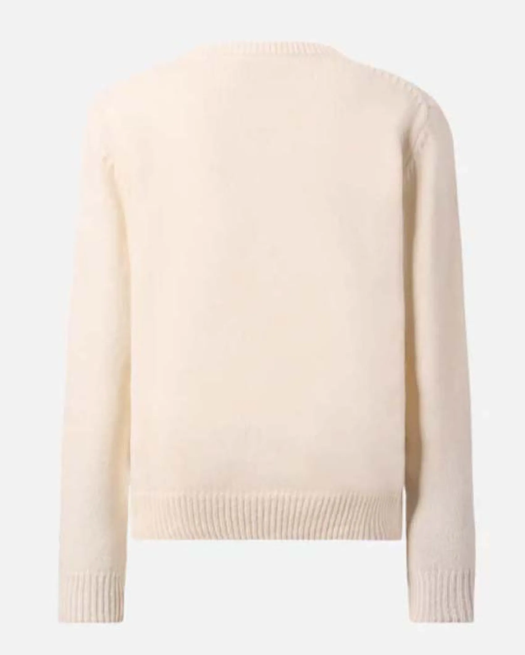 Maglia panna MC2 Saint Barth in misto lana e cashmere con scritta 'Splendida Splendente'
