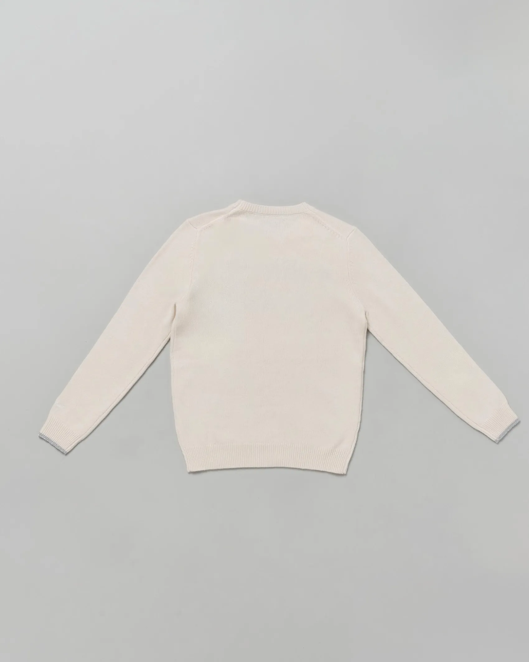Maglia panna MC2 Saint Barth in misto lana e cashmere con scritta 'Amo Cortina da un pezzo'