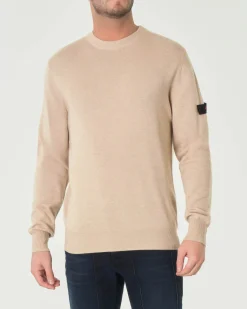 Maglia Peuterey color sabbia girocollo in misto lana
