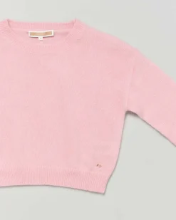 Maglioncino Kocca rosa cropped in misto lana