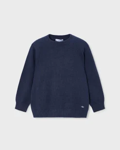 Maglioncino Mayoral blu in misto cotone e lana