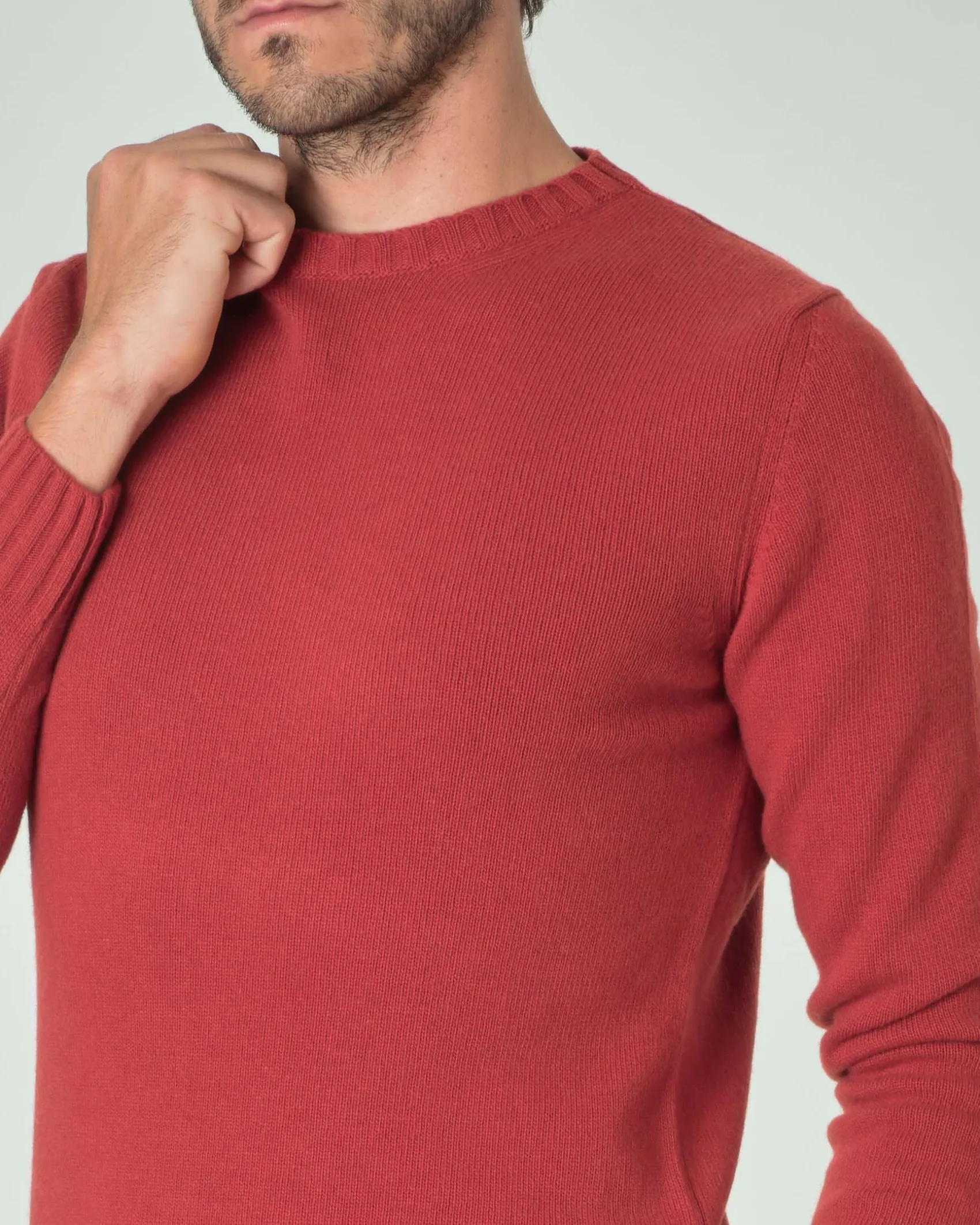 Maglione girocollo Ashki.i tabasco in misto lana e cachemire finezza 7