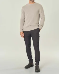 Maglione girocollo Ashki.i beige in misto lana e cachemire finezza 7