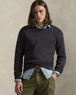 Maglione girocollo Polo Ralph Lauren nero tinto in capo