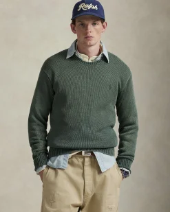 Maglione girocollo Polo Ralph Lauren verde tinto in capo