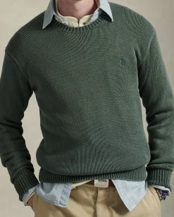 Maglione girocollo Polo Ralph Lauren verde tinto in capo