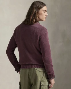 Maglione girocollo Polo Ralph Lauren bordeaux tinto in capo