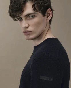 Maglione girocollo R.R.D. Bouclè Round Knit blu