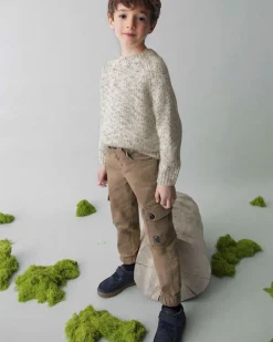 Maglione Mayoral in maglia color avorio melange