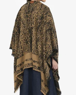 Mantella Liu Jo Accessories animalier con motivo leopardato in tessuto
