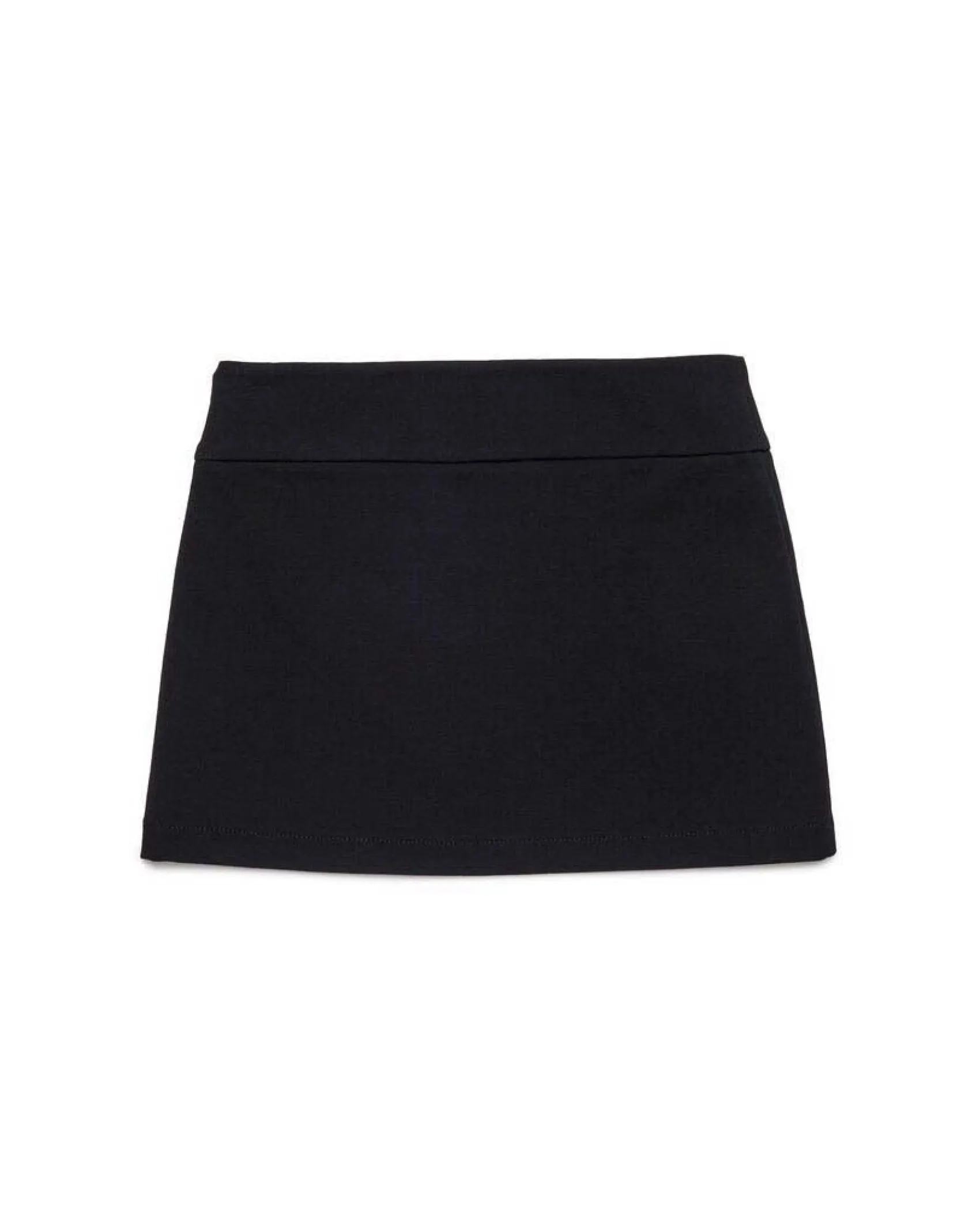 Minigonna Diesel nera in misto viscosa stretch