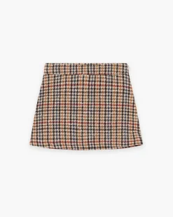 Minigonna Dixie in pied de poule multicolor