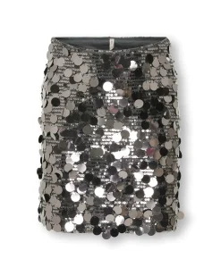 Minigonna Kids Only marrone in paillettes