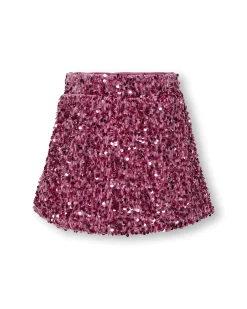 Minigonna Kids Only rosa in paillettes