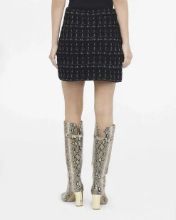 Minigonna Liu Jo Jeans nera in maglia con dettagli in lurex