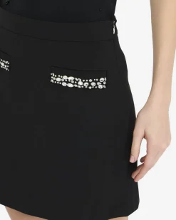 Minigonna Liu Jo nera in tessuto tecnico stretch