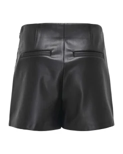 Minigonna pantaloncino Kids Only nera in ecopelle