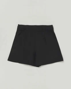 Pantaloncini Elsy neri in tessuto cady stretch