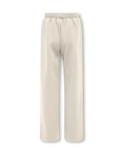 Pantalone a palazzo panna in tessuto stretch