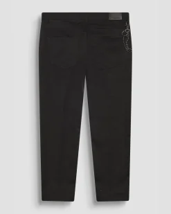 Pantalone Antony Morato nero carrot fit in misto cotone e viscosa con catena