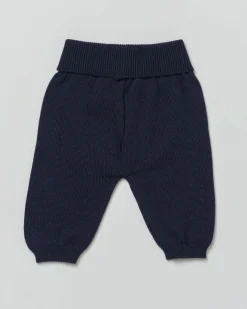 Pantalone blu in pura lana
