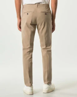 Pantalone chino New Rolf Roy Roger's sabbia slim-fit in gabardina di cotone stretch