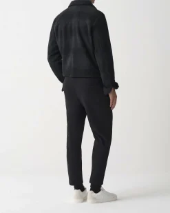 Pantalone Colmar Originals nero in felpa di cotone con logo bollo applicato