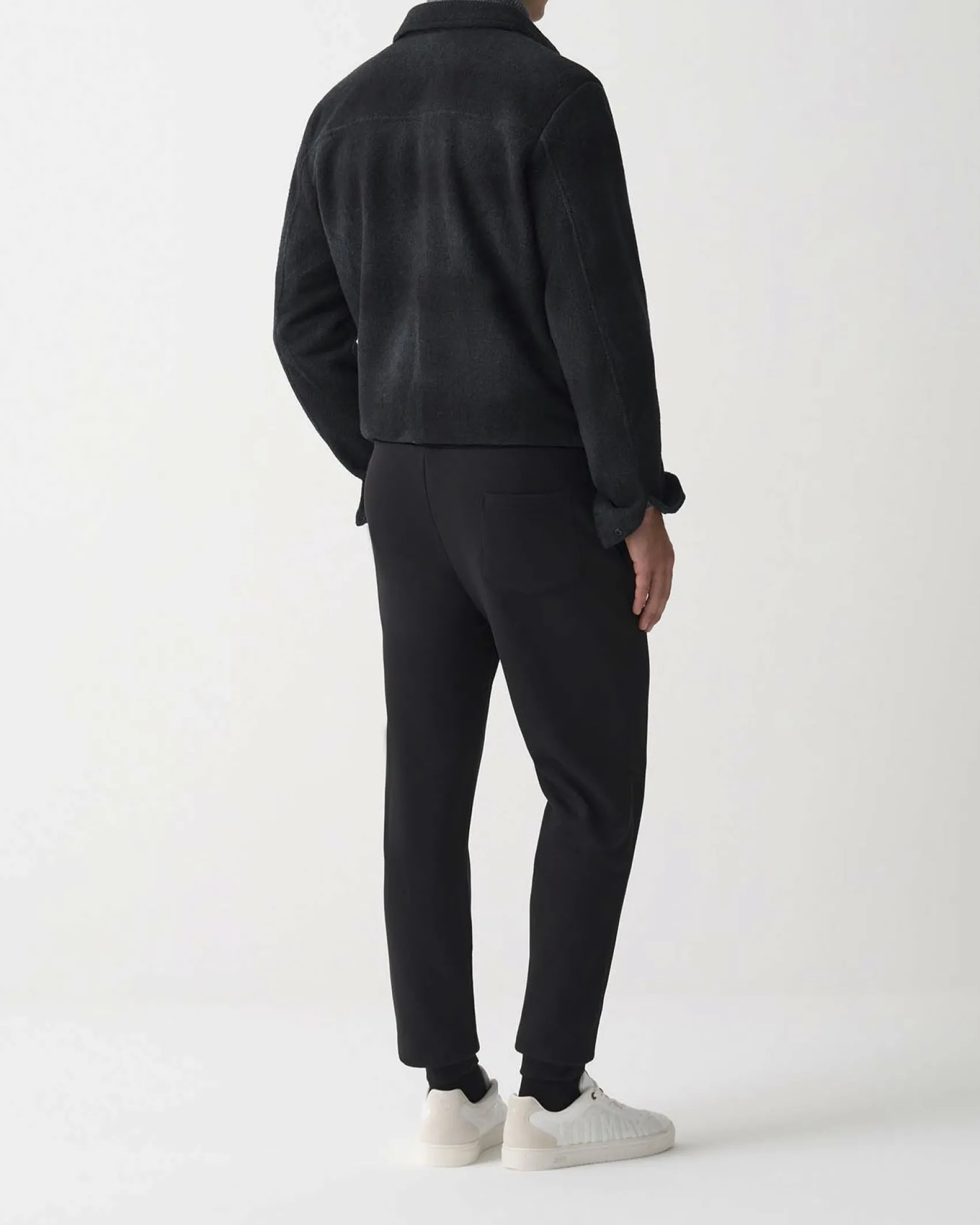 Pantalone Colmar Originals nero in felpa di cotone con logo bollo applicato