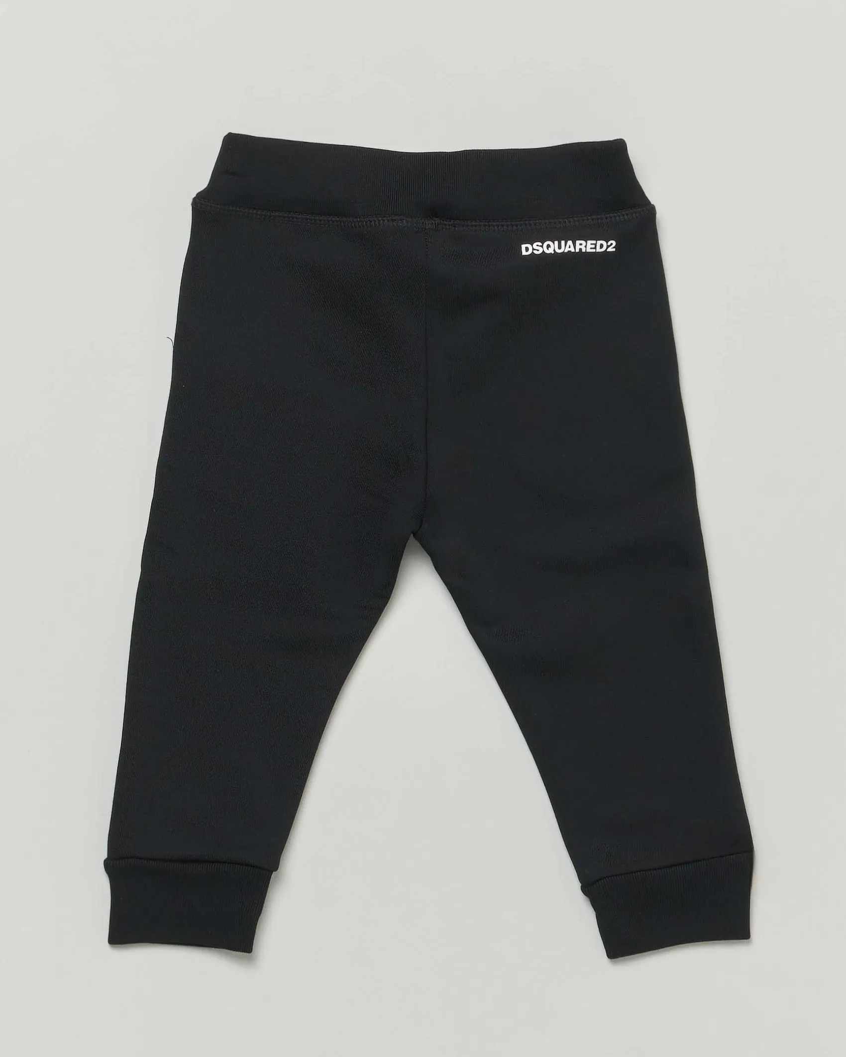Pantalone Dsquared2 nero in puro cotone garzato
