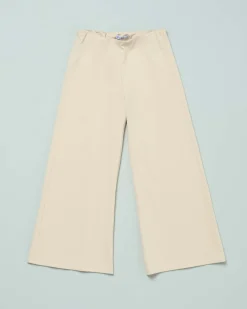 Pantalone Elsy beige a palazzo in viscosa stretch