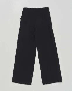 Pantalone Elsy nero a palazzo con plissè