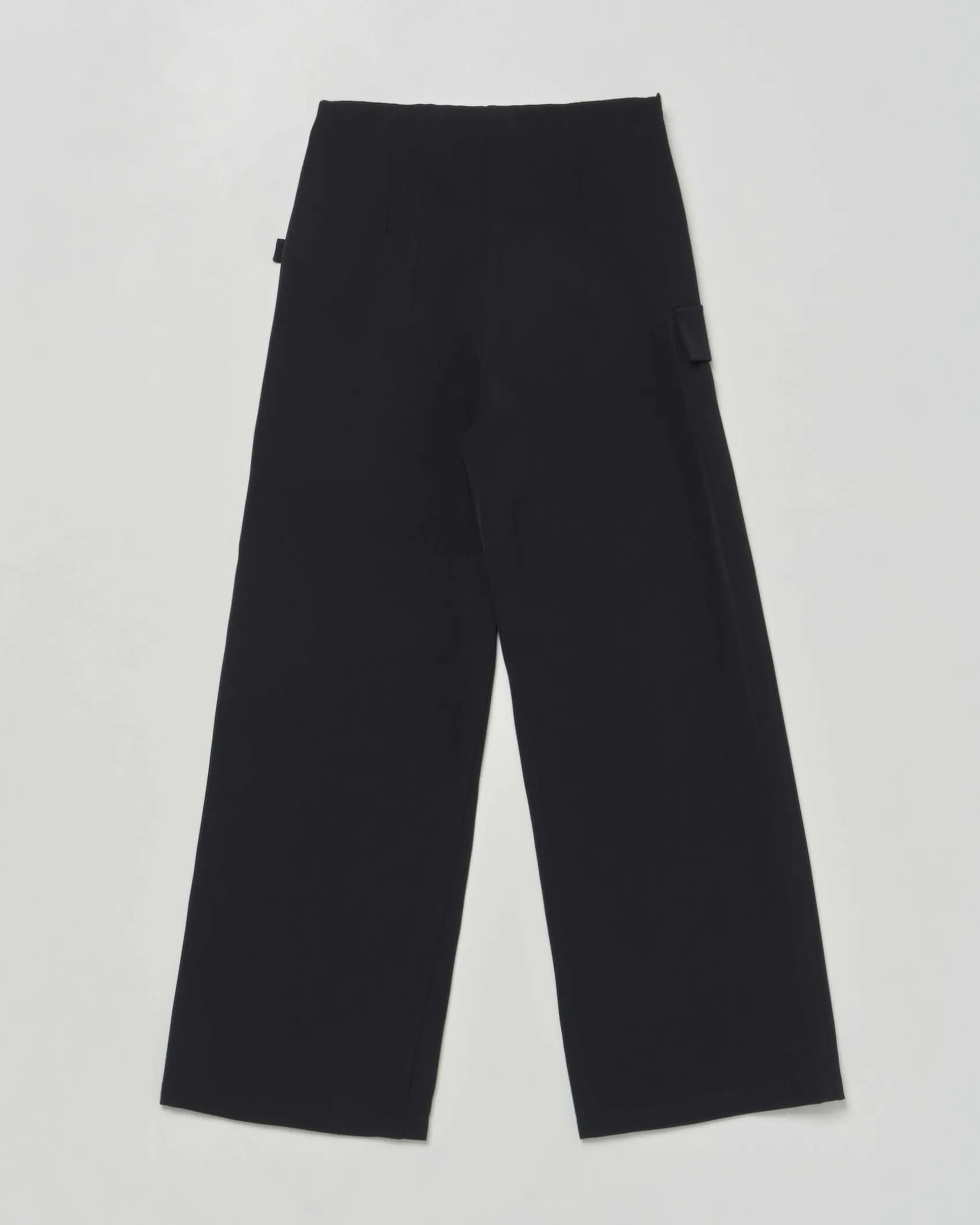 Pantalone Elsy nero a palazzo con plissè
