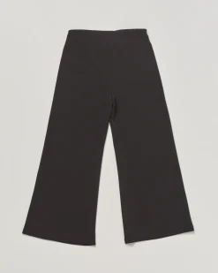 Pantalone Elsy nero a palazzo in crêpe stretch