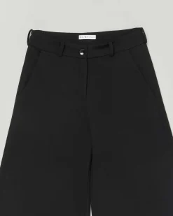 Pantalone Elsy palazzo nero in tessuto cady