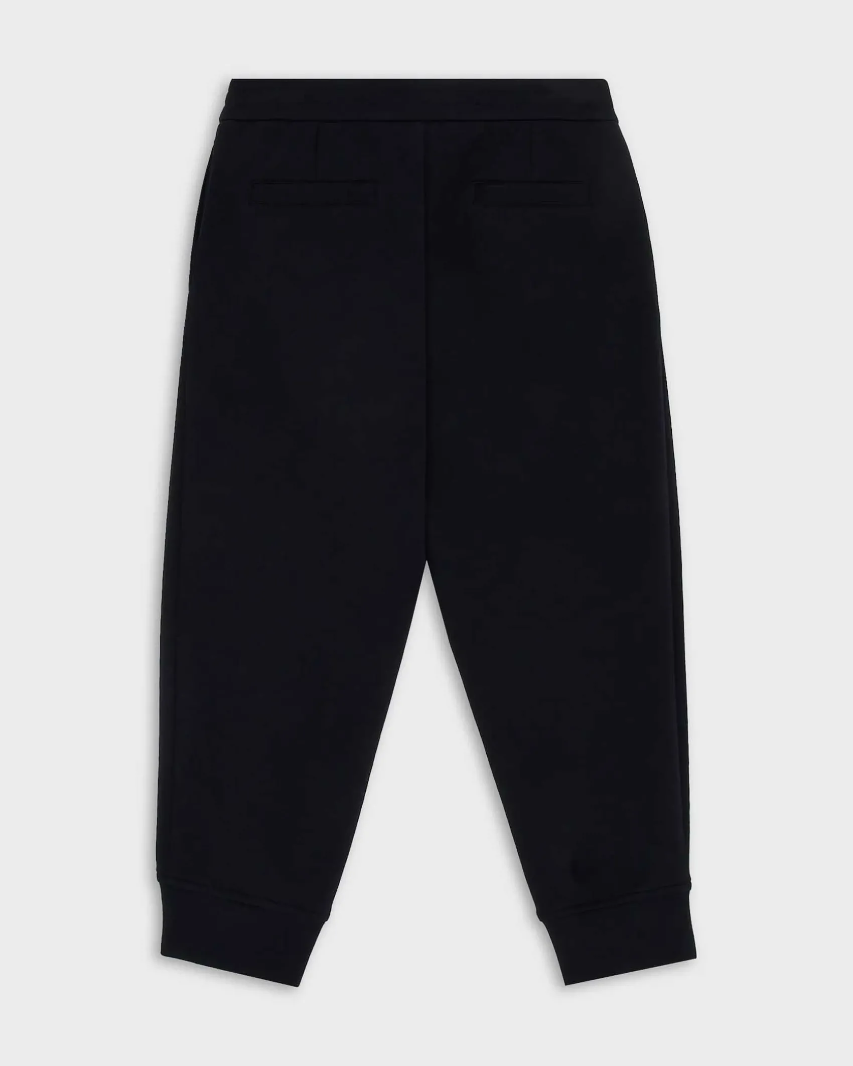 Pantalone Emporio Armani jogger blu in felpa stretch con pinces 10-16 anni