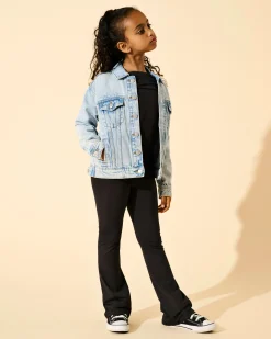 Pantalone flare Kids Only nero con maxi fascia in vita