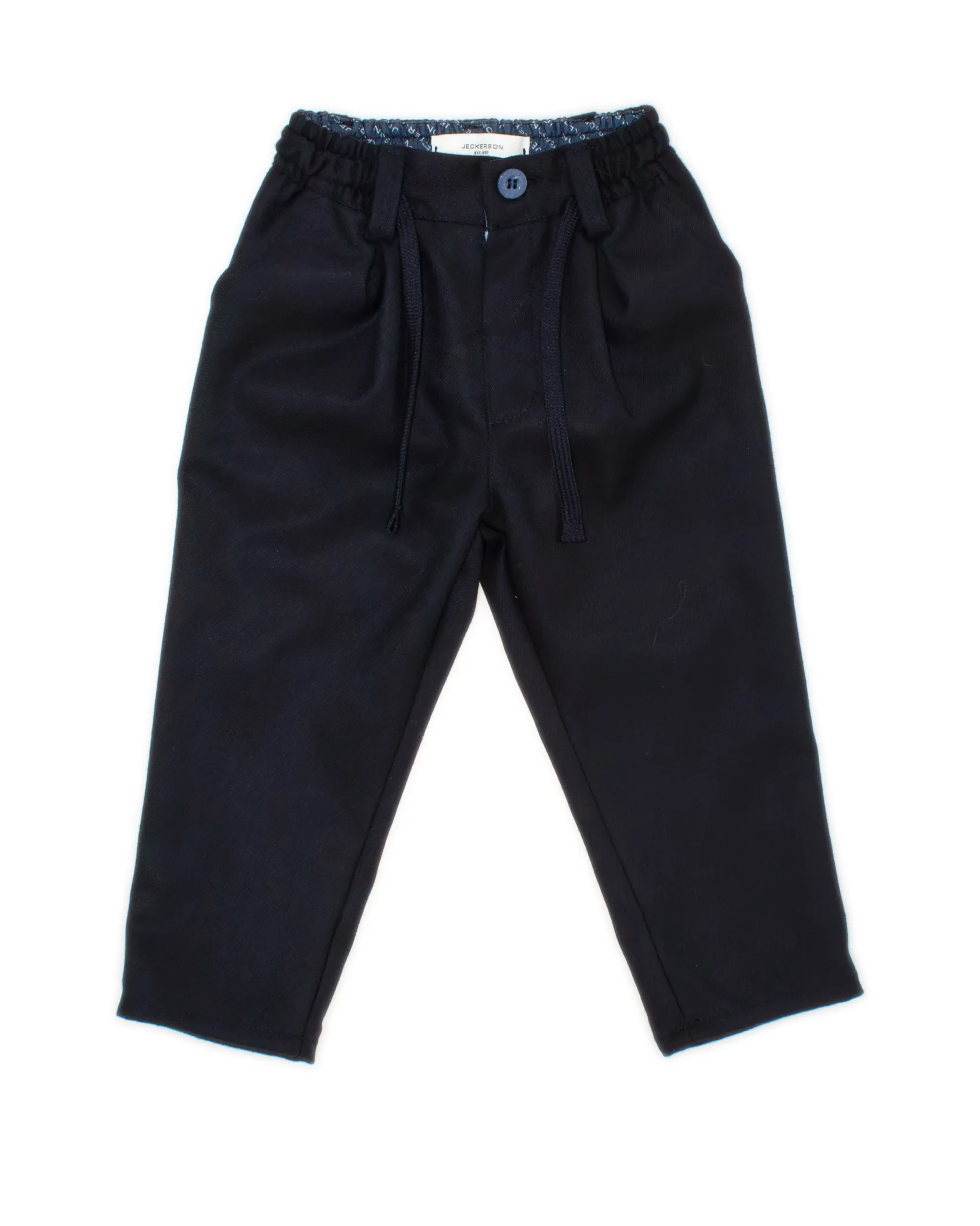 Pantalone Jeckerson carrot fit blu punto milano con coulisse