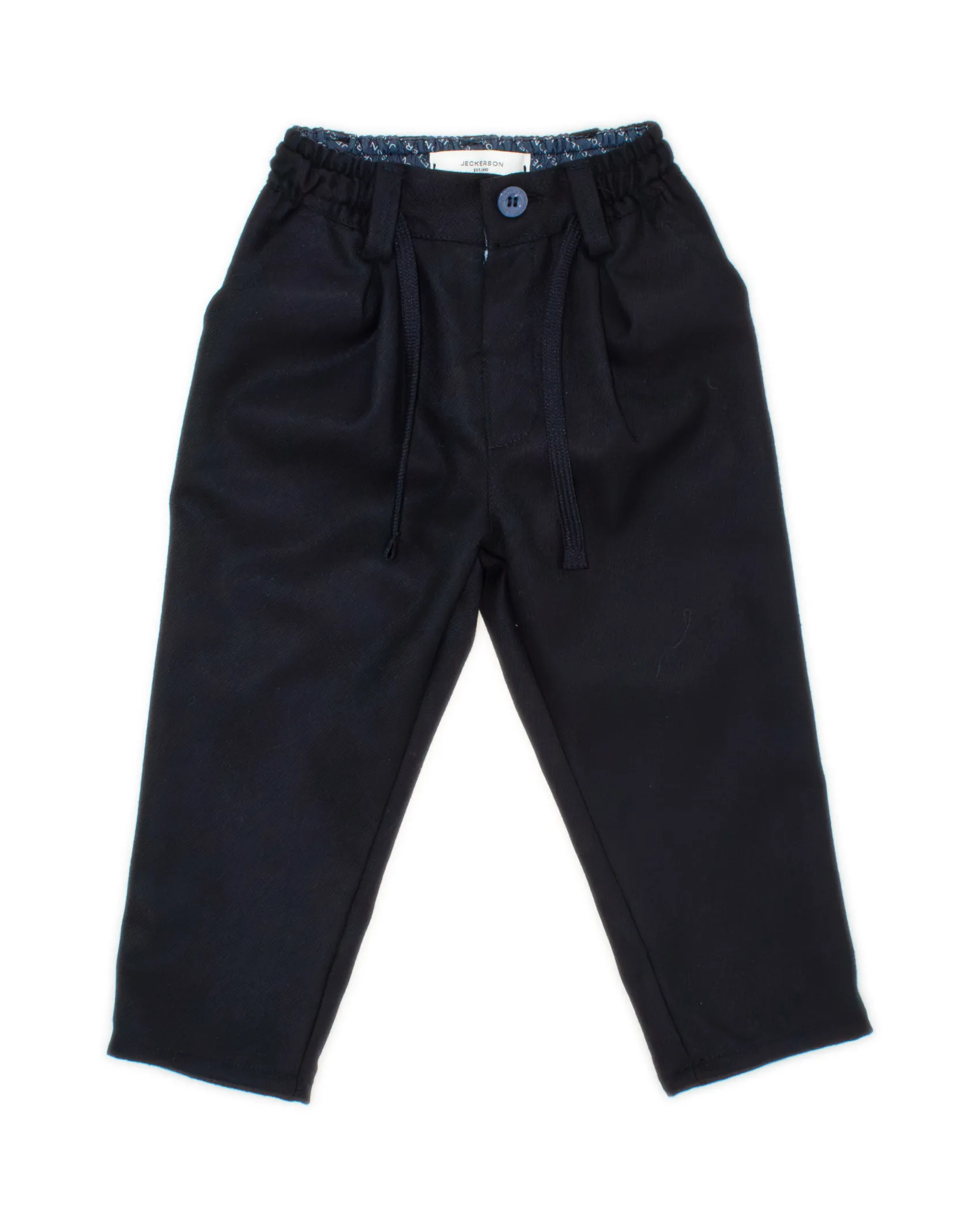 Pantalone Jeckerson carrot fit blu punto milano con coulisse