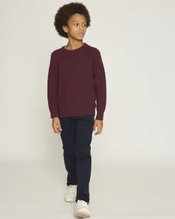 Pantalone Jeckerson straight blu con toppe in misto cotone stretch