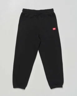 Pantalone jogger Diesel nero in felpa di puro cotone