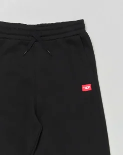 Pantalone jogger Diesel nero in felpa di puro cotone