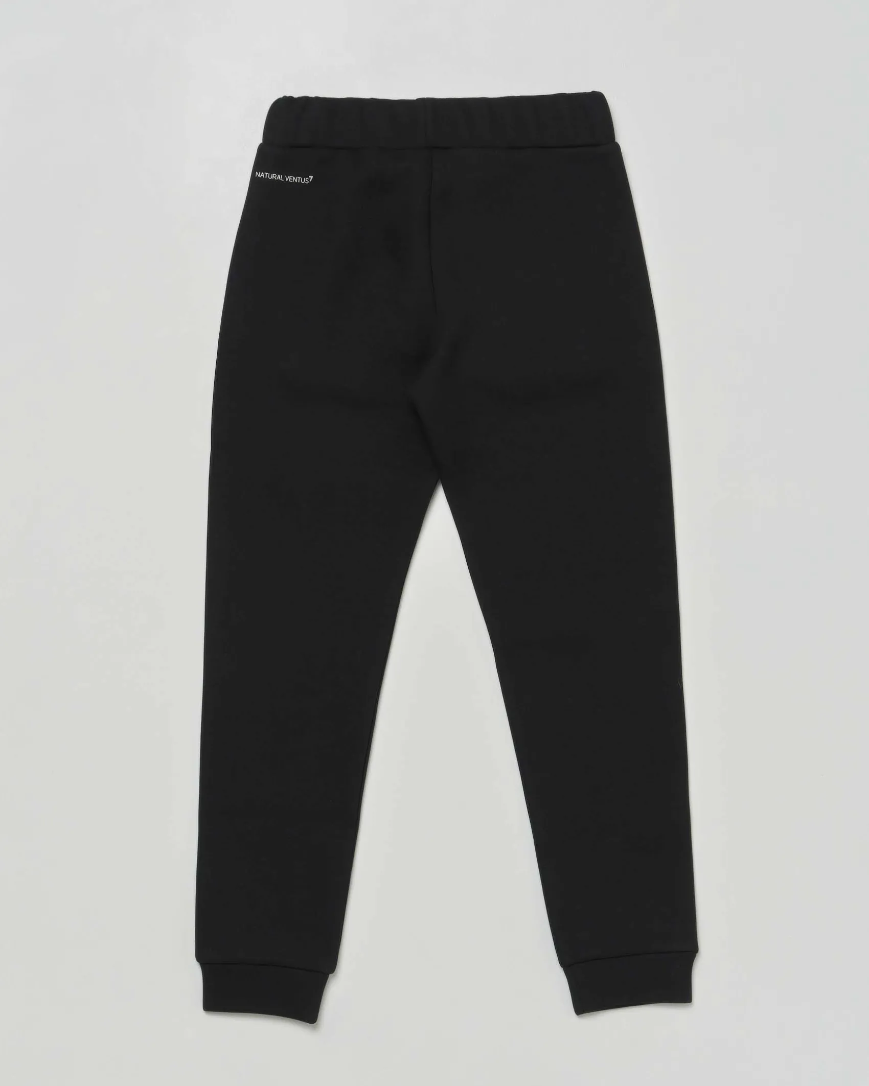 Pantalone jogger EA7 nero in neoprene modello natural venus con bande logo