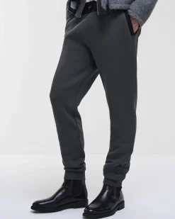 Pantalone joggers Colmar Originals grigio antracite in felpa con inserti in nylon