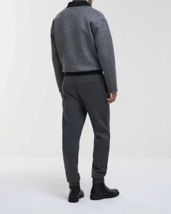 Pantalone joggers Colmar Originals grigio antracite in felpa con inserti in nylon