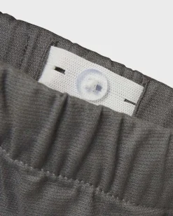 Pantalone Lil'Atelier grigio antracite in twill di cotone a gamba larga con taschine