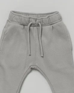 Pantalone Lil'Atelier salvia in felpa di cotone con coulisse