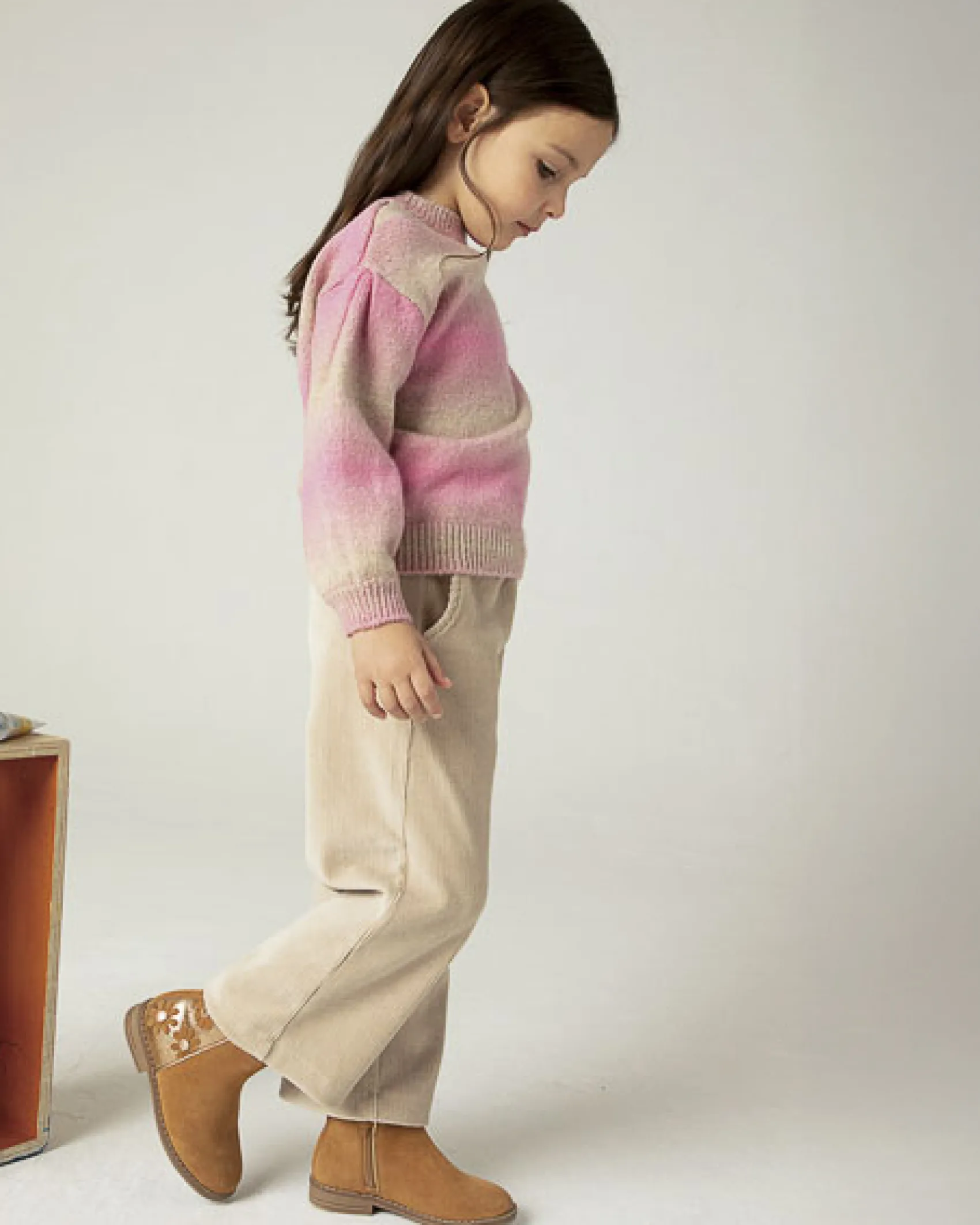 Pantalone Mayoral beige in velluto a costine