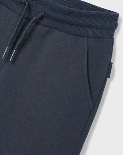 Pantalone Mayoral jogger blu in felpa di cotone stretch
