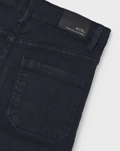 Pantalone Mayoral straight blu in cotone stretch