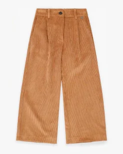 Pantalone palazzo Dixie in velluto a costine beige